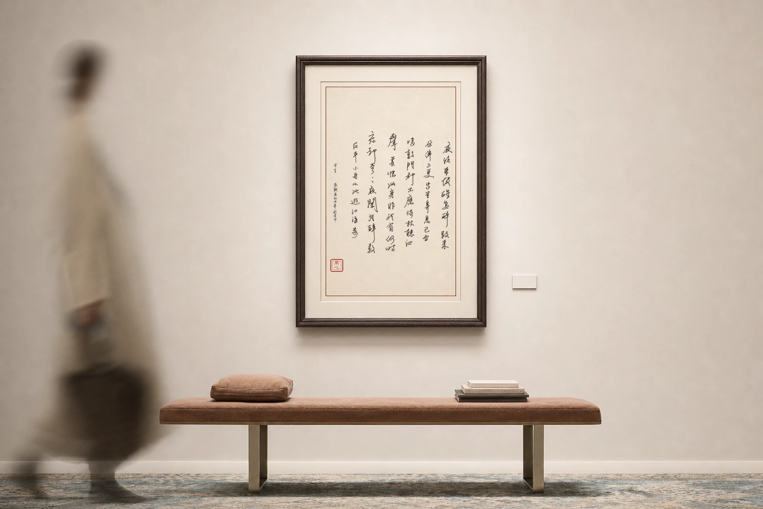 把一页真实硬笔字送进展厅，像独立艺术作品一样被观看。